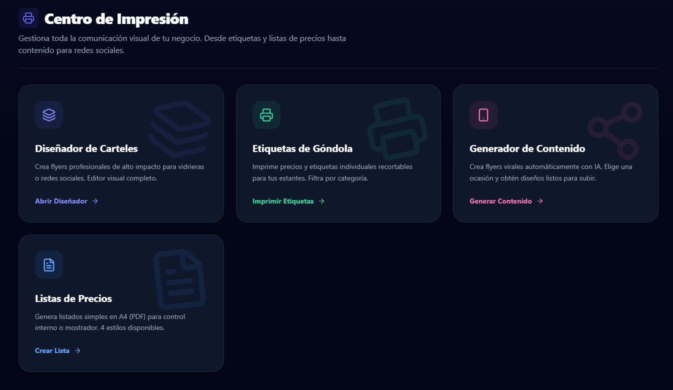 Panel Ecosistema de Impresión