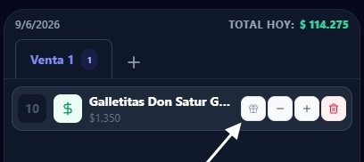 Botón de obsequio en el carrito