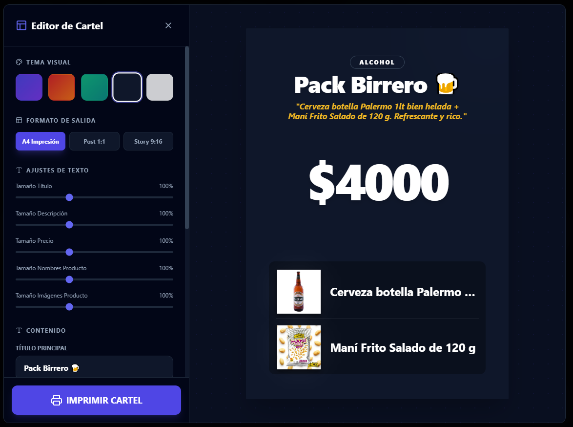 Selector de Colores y Estilos