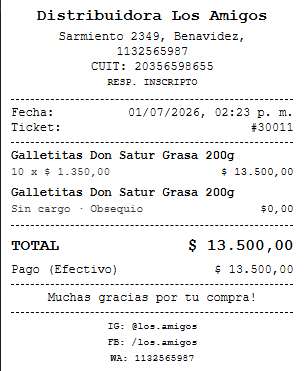Ticket Digital Imprimible