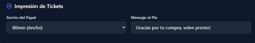Configuración de Impresión
