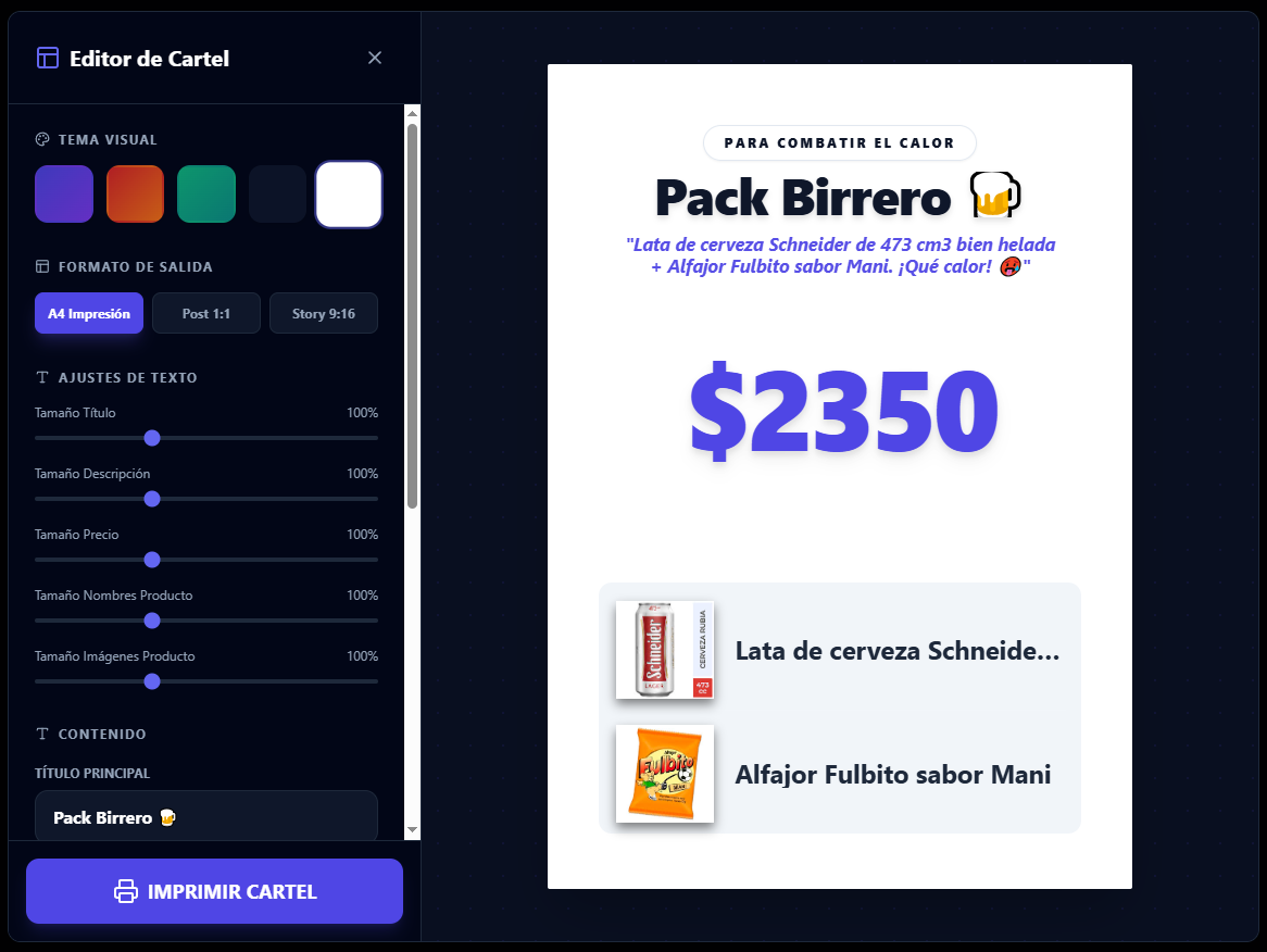 Formato Impresión A4