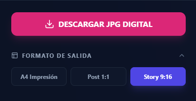 Formato Story 9:16 y Descargar JPG Digital